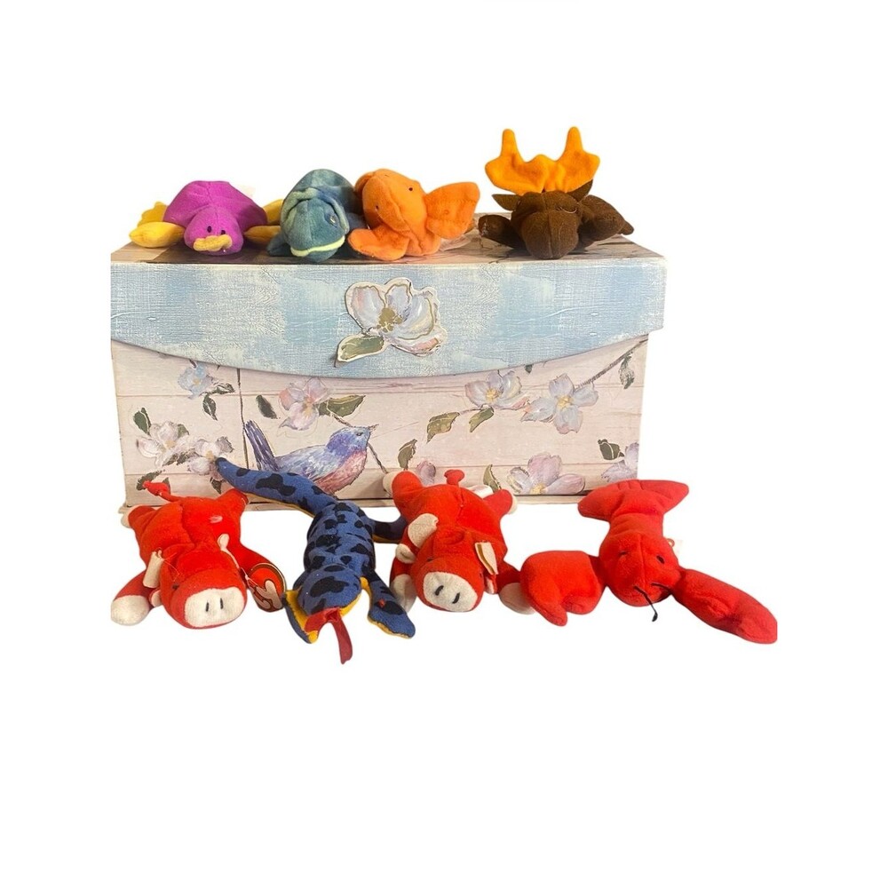 TY Teenie Beanie Babies Set of 8 Plush Stuffed Animals Vintage Collectibles